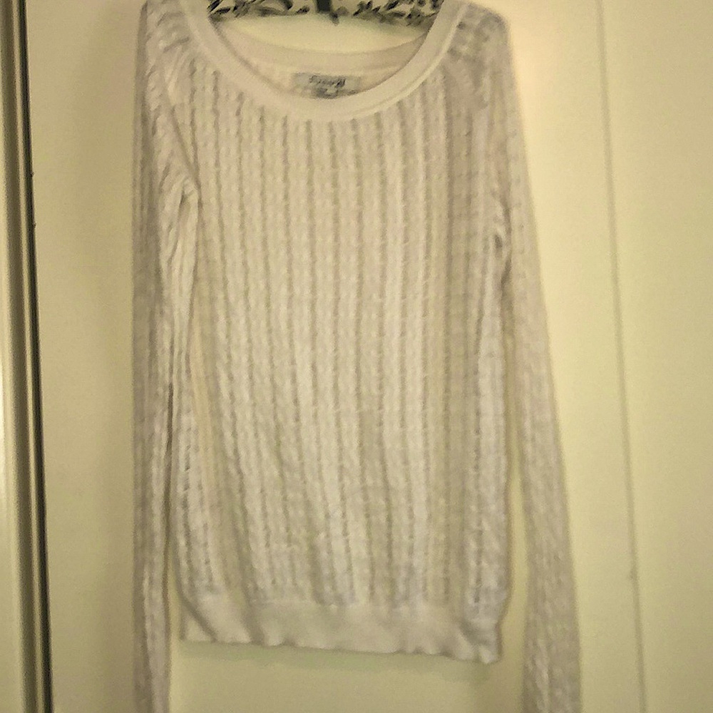 White Cable Knit Sweater